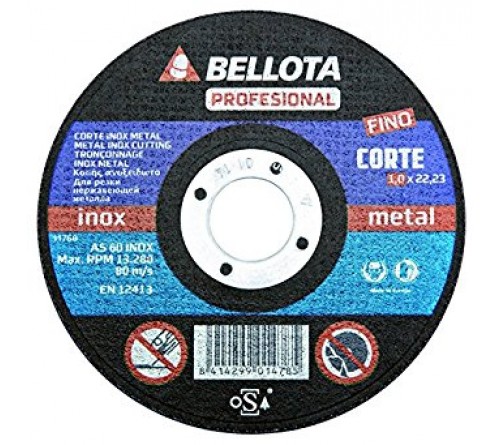 DISCO ABRASIVO INOX/METAL BELLOTA 115MM
