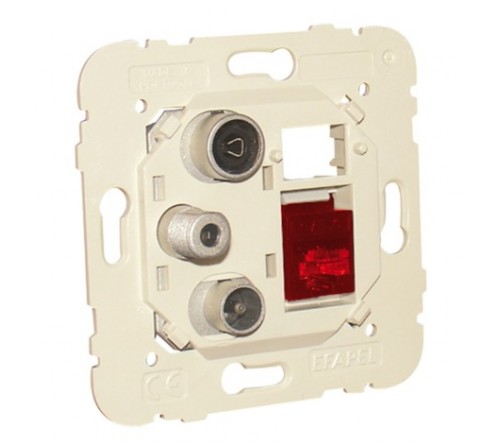 TOMADA MISTA R-TV-SAT-RJ45  EFAPEL TOMADA MISTA R-TV-SAT-RJ45  EFAPEL