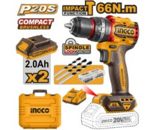 APARAFUSADORA 20V BRUSHLESS 2X 2AH  66N