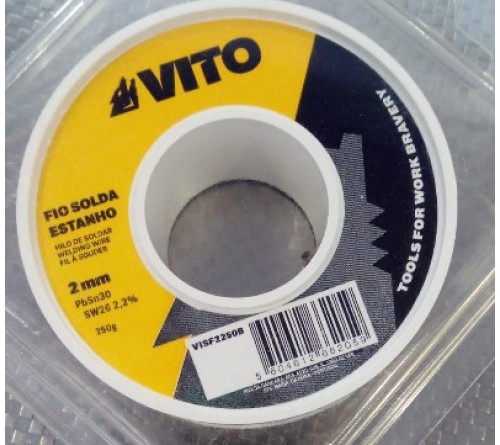 FIO DE SOLDA ESTANHO  250gr    2mm