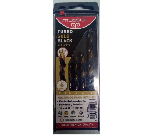 CONJUNTO DE BROCAS HSS TURBO 6 UNI. CONJUNTO DE BROCAS HSS TURBO 6 UNI.