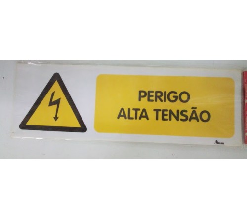 PERIGO ALTA TENÇAO PVC 30X10