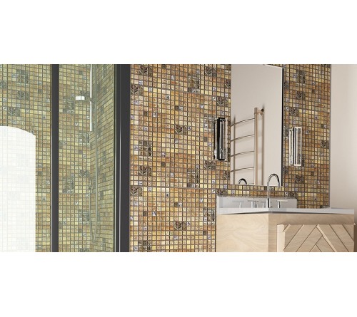 PAINEL PVC DECORAÇÃO ADESIVO MOSAICO SAHARA 480X480mm PAINEL PVC DECORAÇÃO ADESIVO MOSAICO SAHARA 480X480mm